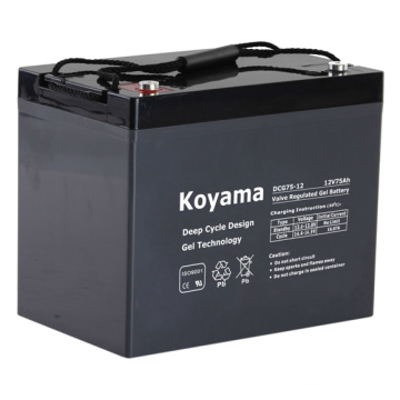 Batterie en cycle profond 12V75ah-Gel pour la manutention (DCG75-12)